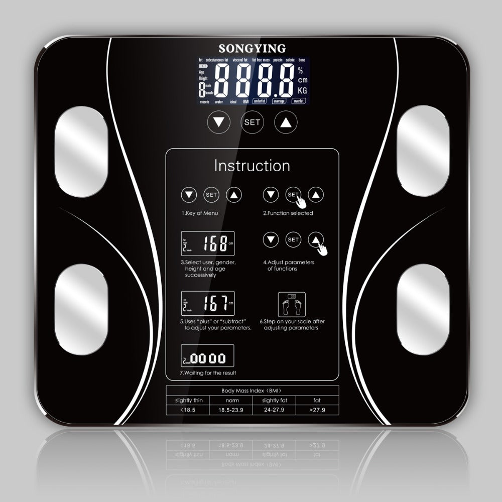 27062414 13 Body Index Electronic Smart Weighing Scales Bathroom Body Fat bmi Scale Digital Human Weight Mi Scales Floor lcd display - jurk.store