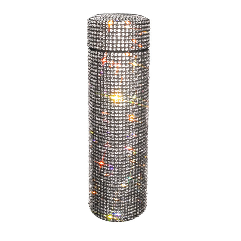 27062453 Bling Rhinestone Thermos Bottle Insulated Double Wall Stainless Steel Water Bottle Coffee Travel Car Coffee Mug Cup Vacuum Flask - jurk.store