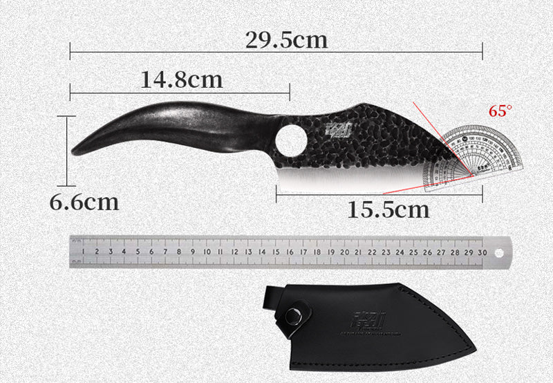 27062465 Forged Slaughtering Knife Hammer Pattern Deboning Machete Outdoor Multi-Purpose Portable Stainless Steel Meat Cleaver - jurk.store