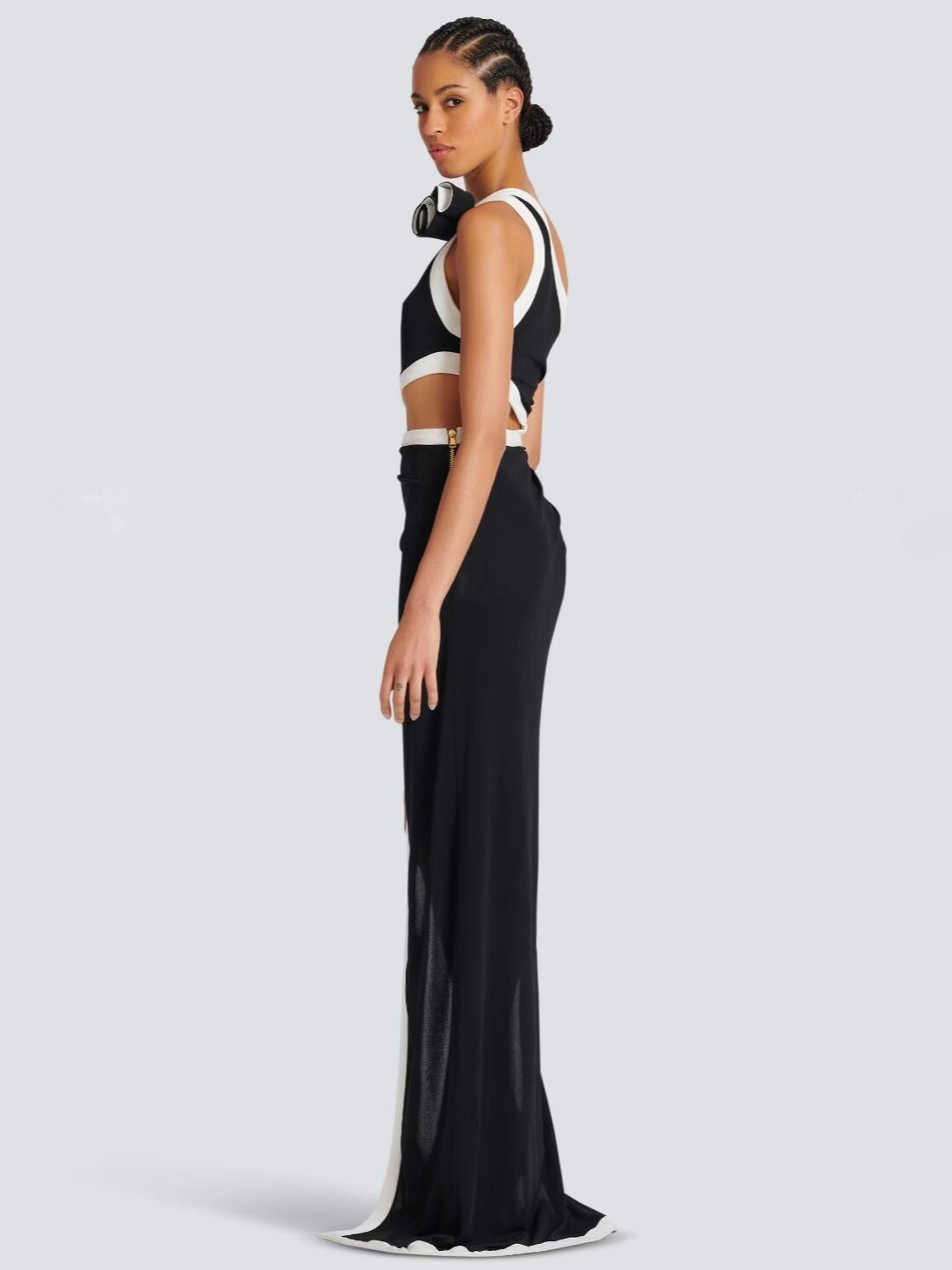 14072450 One shoulder sexy dress, spicy girl night high slit formal dress - jurk.store