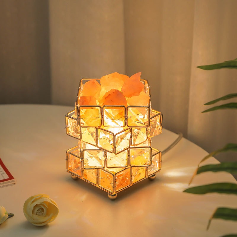 28062446 USB Crystal Table Lamp Three Color Dimming Magic Cube Stone Romantic Atmosphere Lights Bedroom Bedside Night Light For Home Room - jurk.store