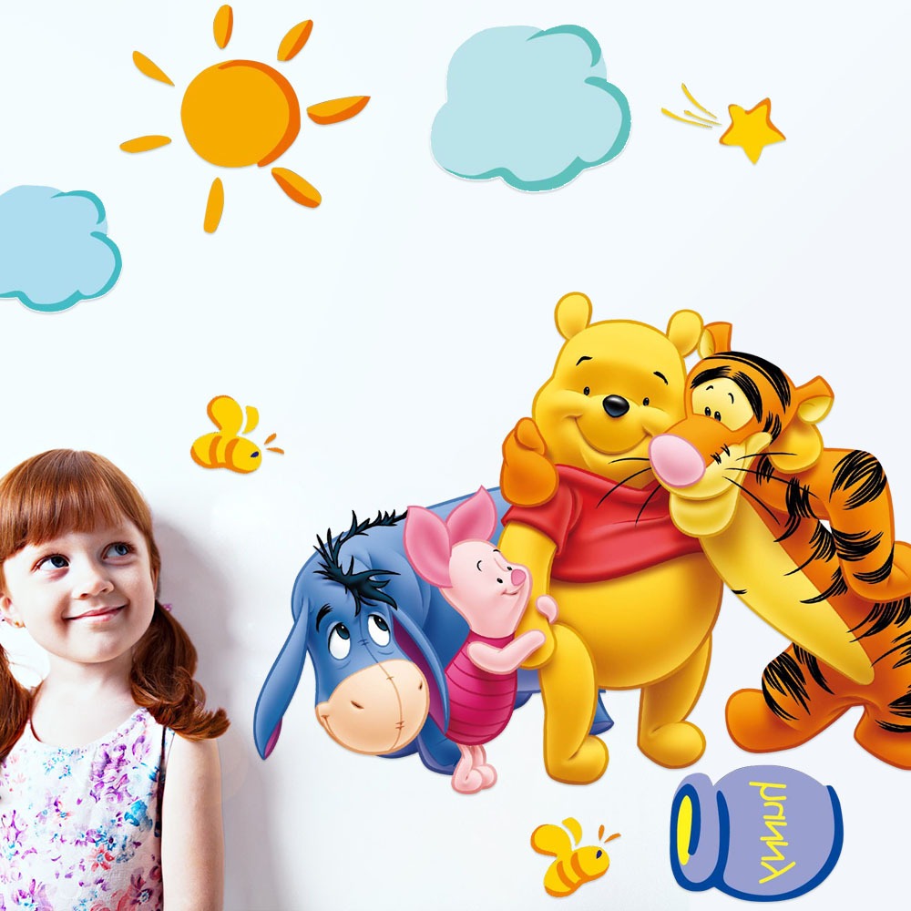 27062472 Kindergarten Children's Room Cartoon Zoo Bears Removable Wall Stickers - jurk.store