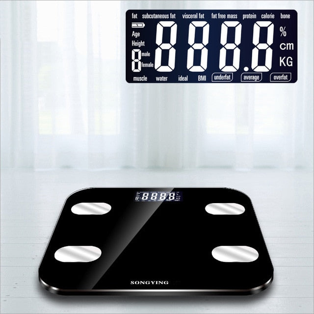 27062414 13 Body Index Electronic Smart Weighing Scales Bathroom Body Fat bmi Scale Digital Human Weight Mi Scales Floor lcd display - jurk.store