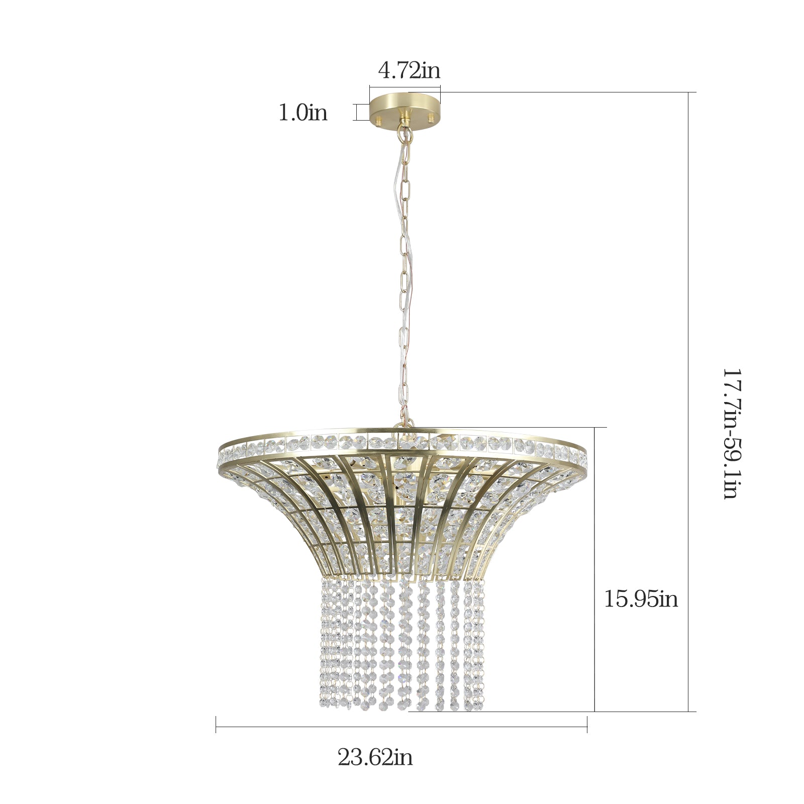 27062448 8-Light 23.6" Wide Crystal Waterfall Chandelier - jurk.store