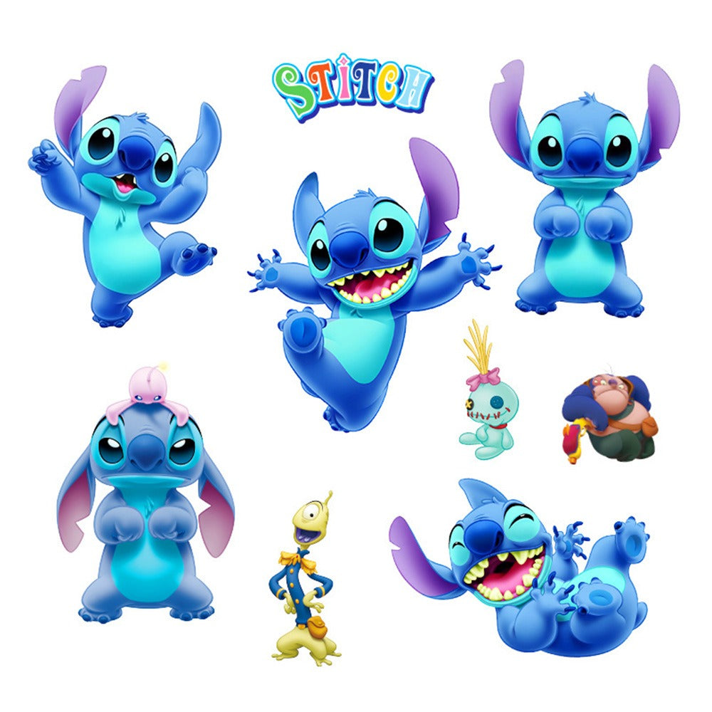 28062438 Stitch Children's Room Decoration Wall Stickers Self Adhesive Cartoon Stitch Broken Wall Baby Room Stickers - jurk.store