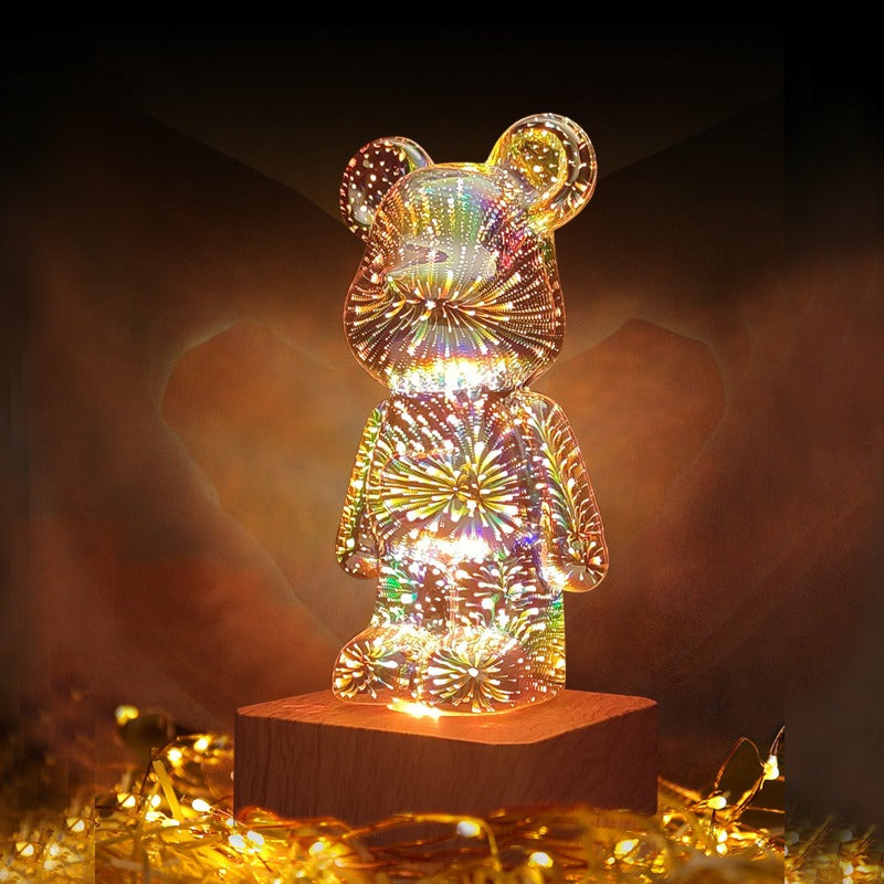 27062457 Cartoon bear romantic warm night light USB dream atmosphere bedside lamp - jurk.store