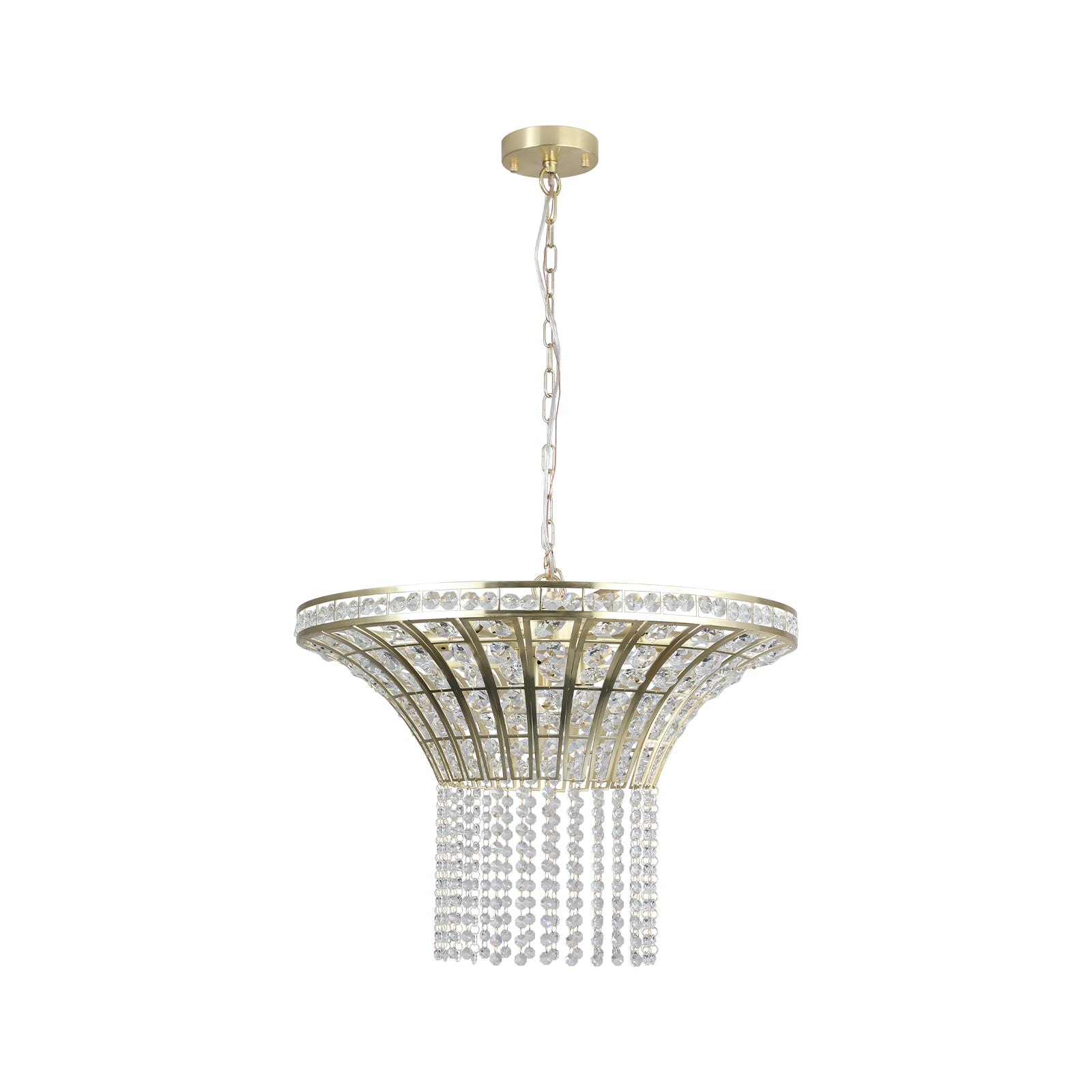 27062448 8-Light 23.6" Wide Crystal Waterfall Chandelier - jurk.store