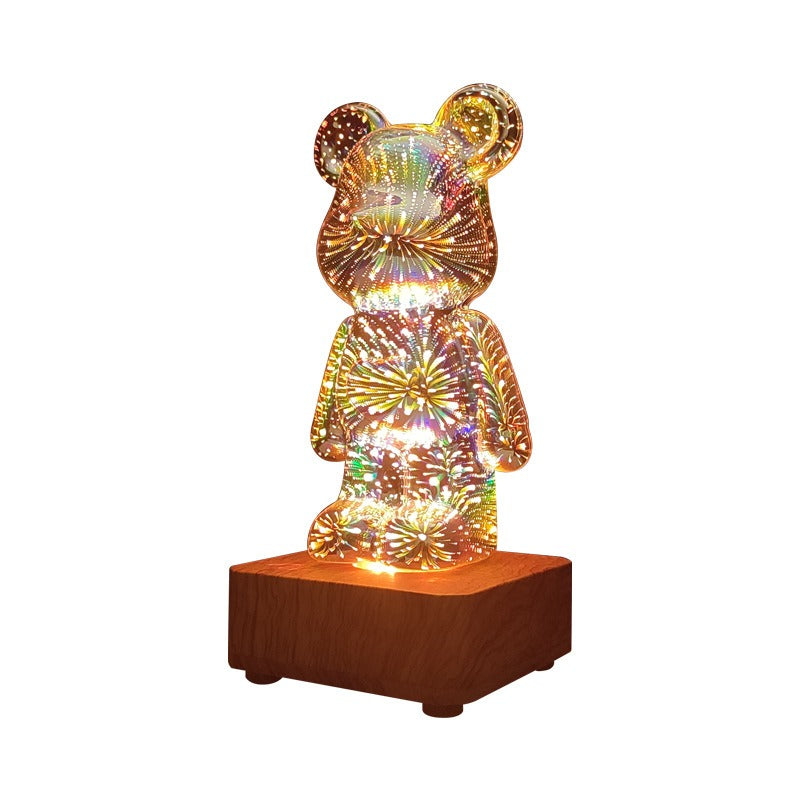 27062457 Cartoon bear romantic warm night light USB dream atmosphere bedside lamp - jurk.store