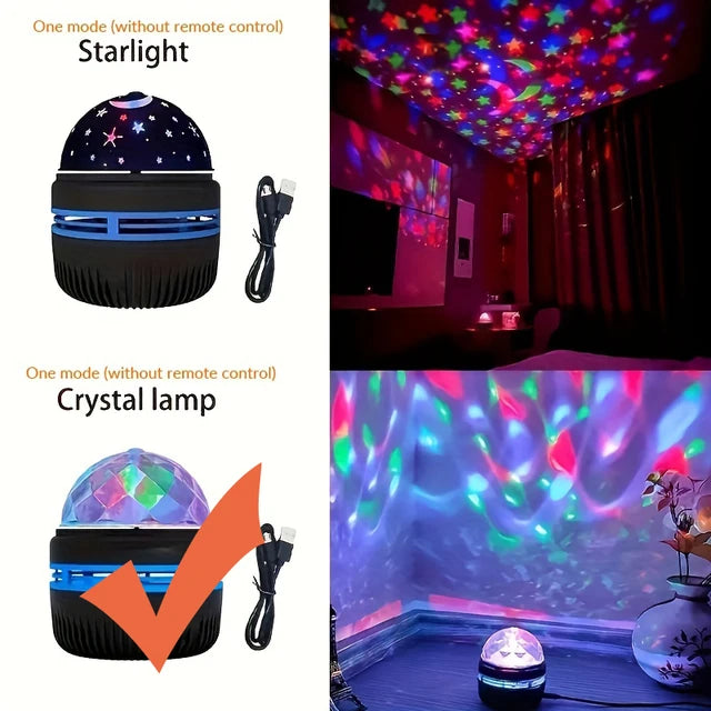 27062477 LED Water Pattern Starry Sky Light Remote Control Aurora Projection Light USB Plug-in Magic Ball Stage KTV Hotel Laser Light - jurk.store