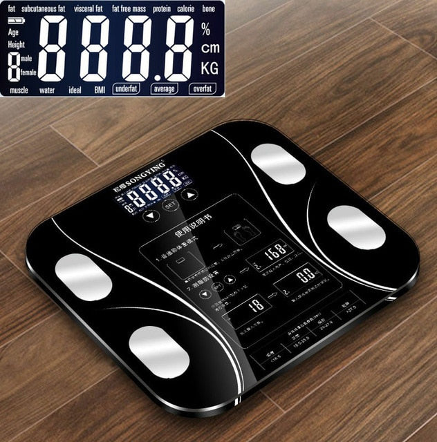 27062414 13 Body Index Electronic Smart Weighing Scales Bathroom Body Fat bmi Scale Digital Human Weight Mi Scales Floor lcd display - jurk.store