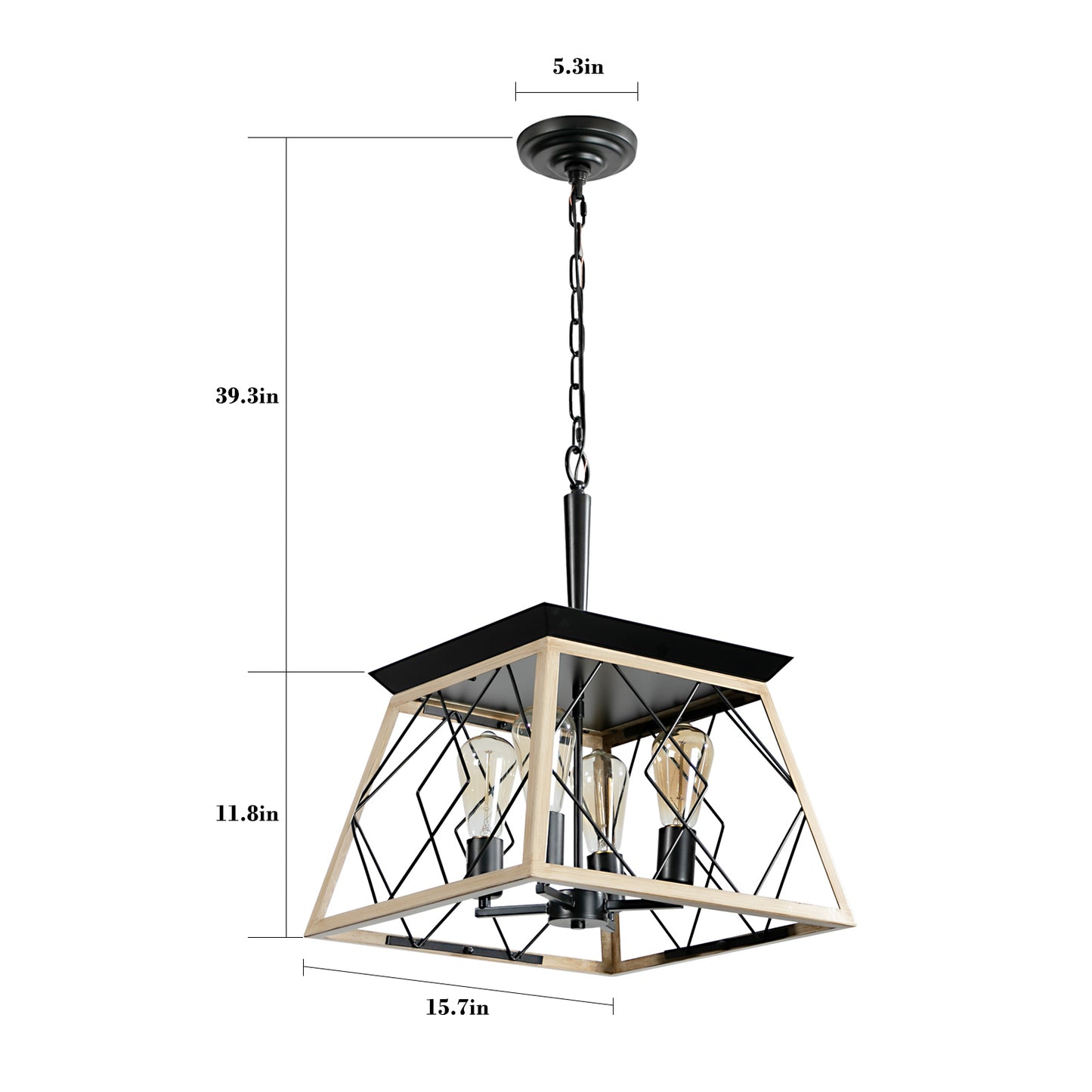 27062420 4-Light Farmhouse Chandeliers For Dining Room (No Bulbs) - jurk.store