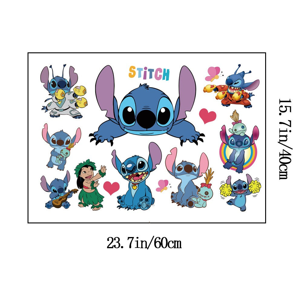 28062438 Stitch Children's Room Decoration Wall Stickers Self Adhesive Cartoon Stitch Broken Wall Baby Room Stickers - jurk.store