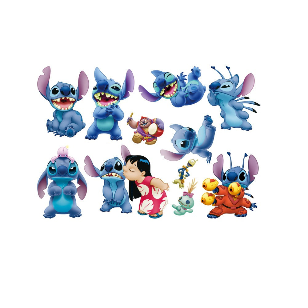 28062438 Stitch Children's Room Decoration Wall Stickers Self Adhesive Cartoon Stitch Broken Wall Baby Room Stickers - jurk.store