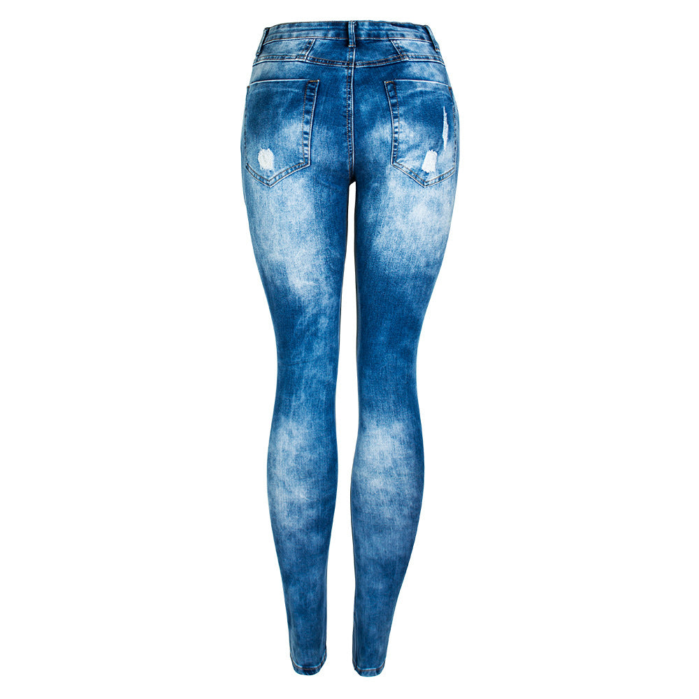 15072430 Trend Distressed Women`s Jeans Denim Streetwear Female Pants - jurk.store