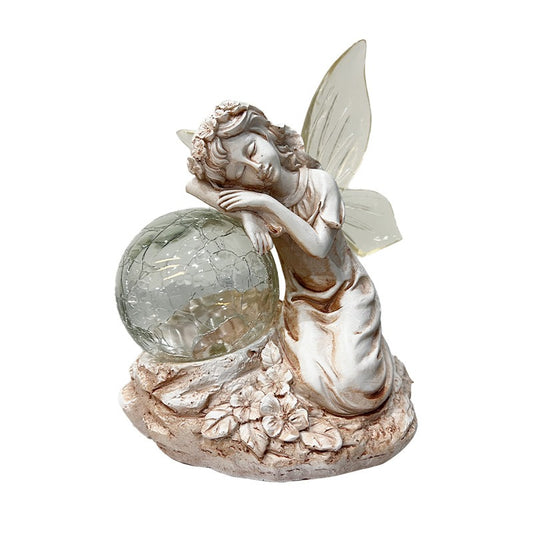 28062433 Solar Outdoor Lamp Garden Garden Fairy Resin - jurk.store