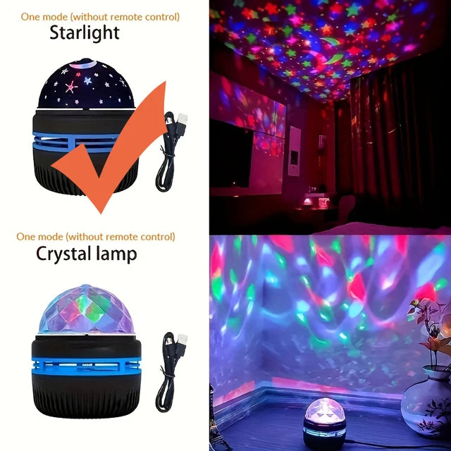 27062477 LED Water Pattern Starry Sky Light Remote Control Aurora Projection Light USB Plug-in Magic Ball Stage KTV Hotel Laser Light - jurk.store