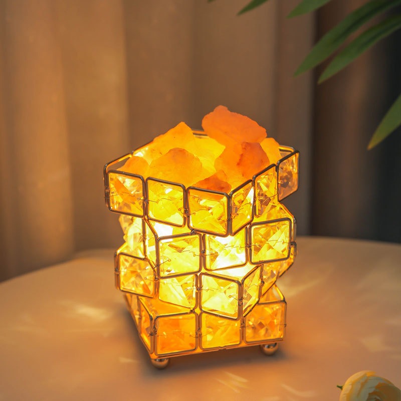 28062446 USB Crystal Table Lamp Three Color Dimming Magic Cube Stone Romantic Atmosphere Lights Bedroom Bedside Night Light For Home Room - jurk.store