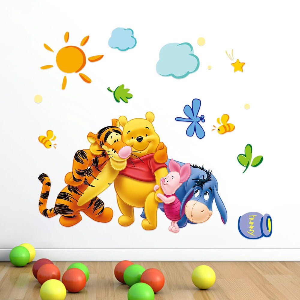 27062472 Kindergarten Children's Room Cartoon Zoo Bears Removable Wall Stickers - jurk.store