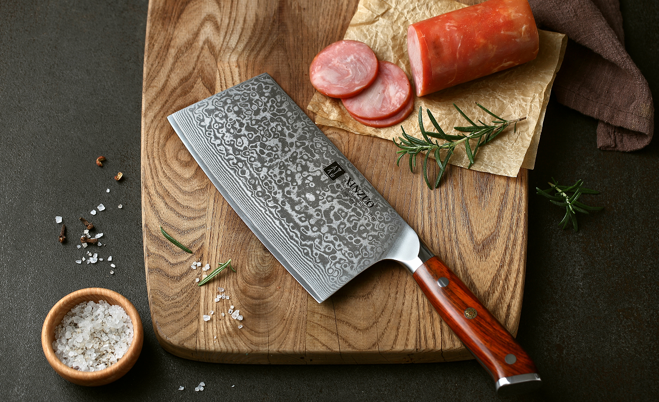 28062451 XINZUO 1/4PC Kitchen Knife Sets vg10 Core Damascus Steel Chef Santoku Utility Cleaver Knives Stainless Steel Slicing Meat Cutlery - jurk.store