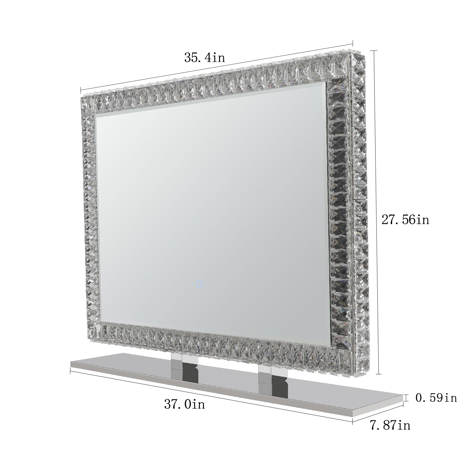 27062490 LED Crystal Mirror Light With Dimmable Lights - jurk.store